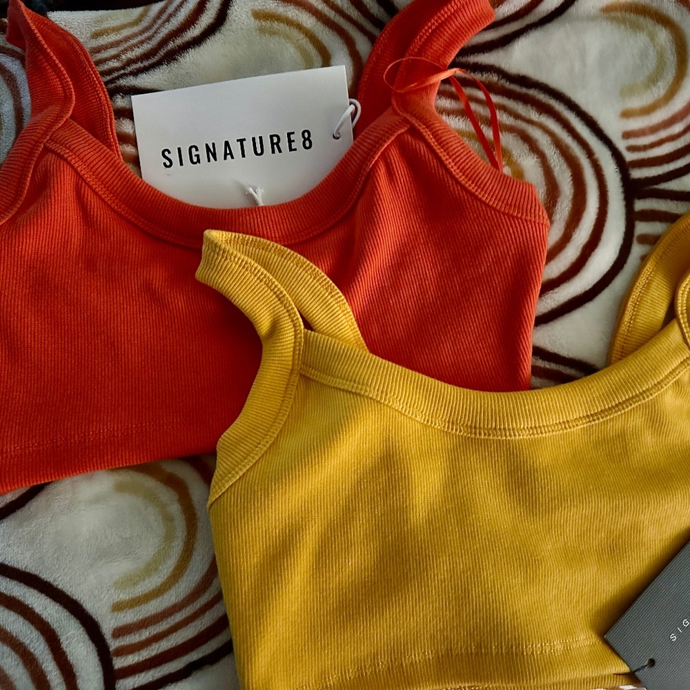 Signature8 crop tank tops (2) NWT